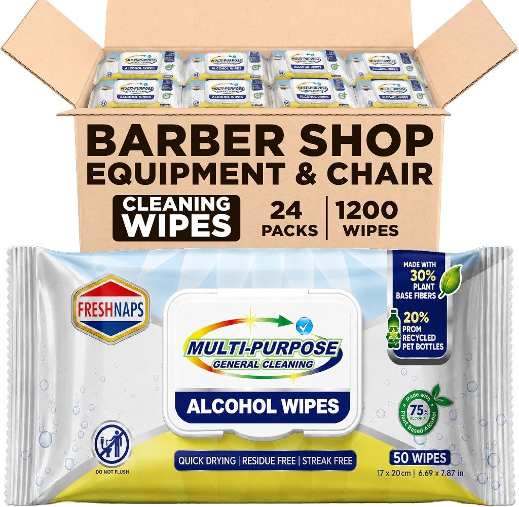 Barber Shop Equipment & Chair Wipes (Pack of 24)